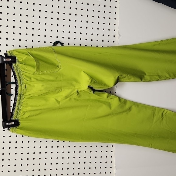 𝅺chic flex scrub pants women's Size XS green elastic waist - Picture 5 of 6